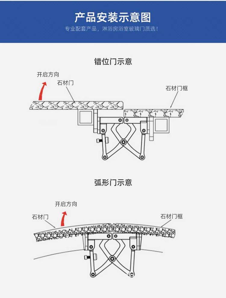 干挂石材重型暗藏铰链不锈钢消防栓隐形门管井门厚门二维可调合页 -